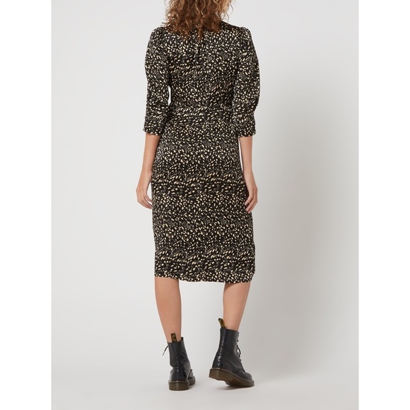 NEW Ba&sh Edmee Smocked Printed Midi Dress Size 1 / US Small (S) - Picture 2 of 10